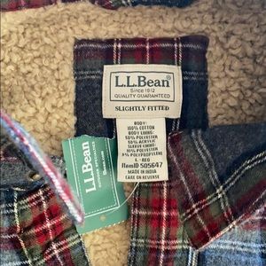 LL Bean Mens lined button down/jacket